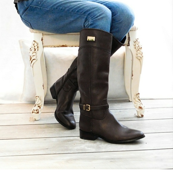 ANTONIO MELANI Shoes - NEW- ANTONIO MELANI ELENA BLK LEATHER RIDING BOOTS